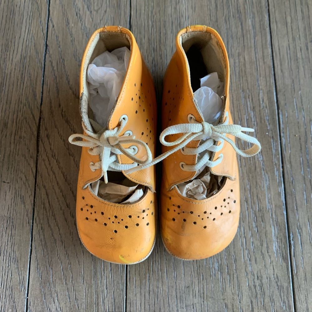 Vintage Yellow Czech Shoes